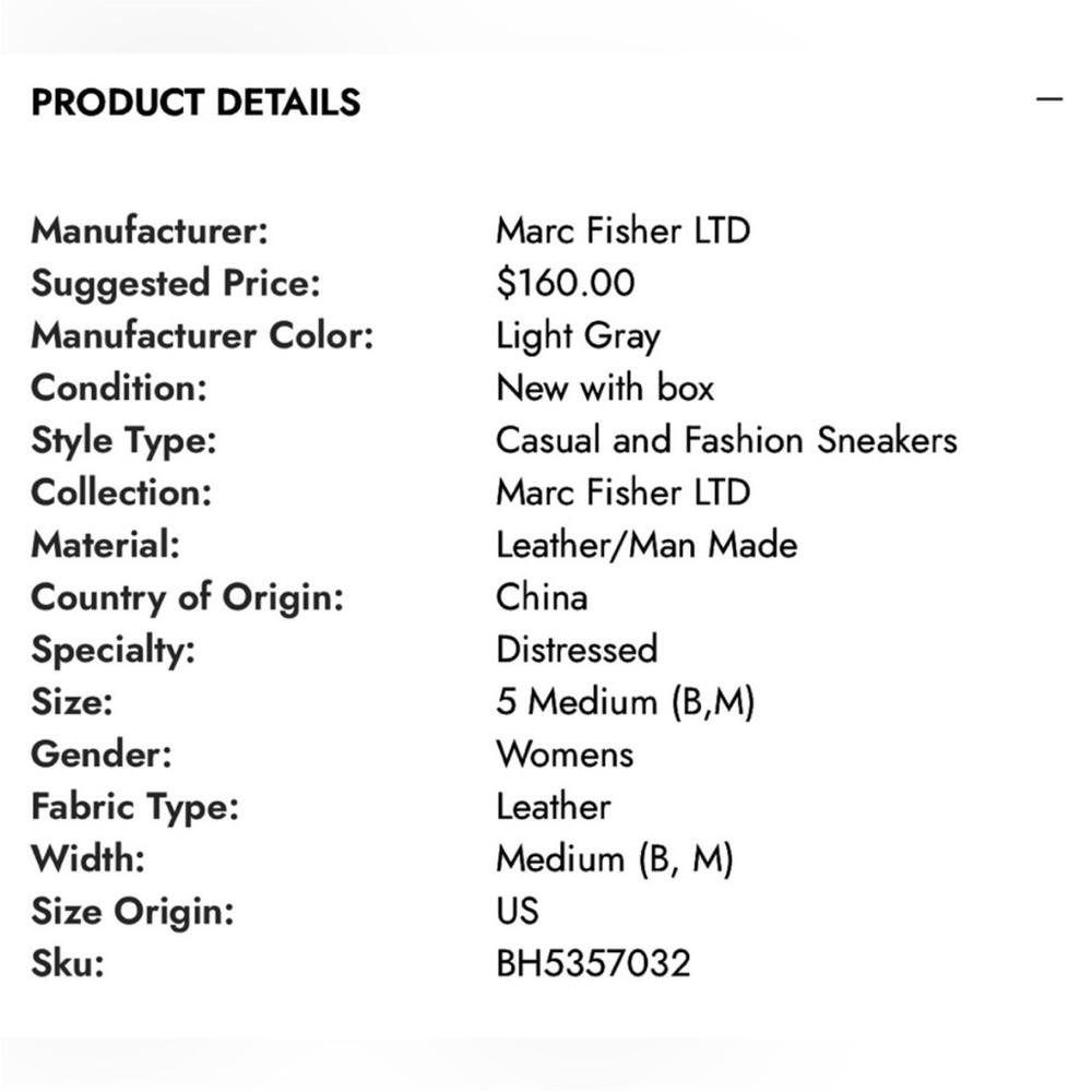 Marc Fisher White and Gray High-Top Sneakers - Picture 3 of 3